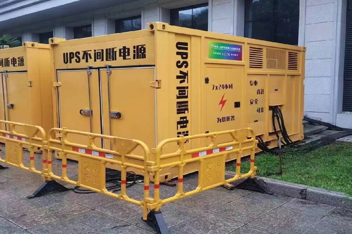 剑阁发电机租赁施工现场