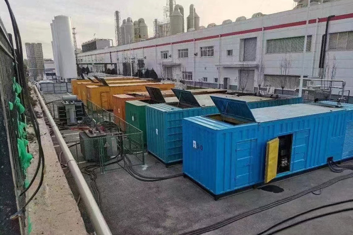 剑阁发电机租赁施工现场